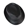 Модная мужская кожаная шляпа трилби, мужская кепка-федора, джентльменская винтажная джазовая шляпа, весенне-осенняя брендовая мужская панамская кепка 039s9014362