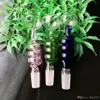 Farbspirale gerader Topf Glasbongs Zubehör ﾠ, Glasrauchpfeifen bunte Mini-Mehrfarben-Handpfeifen Bestes Löffelglas