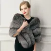 Liva Girl Damska Faux Fur Collar Szal Szary Kolor Miękkie Naśladowane Futro Szaliki Sexy Pani Zima Moda Duży Cal