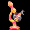 Nowy projekt Silicone Water Pipe Szkło Dab Rig Herb Slase Bowl Bongs Need Wax Rigns Oil Herb Bubbler Hoakahs
