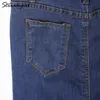 Hot Sale Long Denim Kjol med band Kvinnor Knapp Jeans Kjolar Plus Size High Waist Kjol