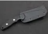 Hochwertiges XM-18 Survival Gerades Messer D2 Drop Point Stone Wash Klinge Full Tang Schwarz G10+ Edelstahlgriff Messer mit Kydex