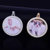 Pendentif collier médaillons photo sur mesure avec chaîne de tennis 4mm couleur or argent Zircon cubique bijoux Hip Hop pour hommes J190711