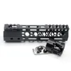 Diseño único ultraligero de 7 pulgadas M-lok Handguard Rail Free Float Picatinny Mount System _Black/Red/Tan Color