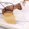 Fashion Natural New Leaf Butterfly Pendant Collier avec collier de corde en cuir cadeaux de la Saint-Valentin Cadeaux de mère pour femmes en gros de la pierre précieuse