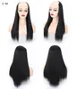 Clip Hairpiece 26 inch Hair Extensions Black Blonde Ombre Color Lange Clip 14 Kleuren Echt natuurlijk Dikke rechte synthetische