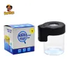 Novo vidro lightup led ar apertado prova de armazenamento ampliação stash jar visualizando recipiente 155ml vácuo selo caixa de comprimidos caso garrafa dhl s2359301