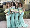 Формальные платья подружки невесты Bestsale от платья невесты плеча русалка невесты платье длина пола для подростков свадьба