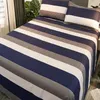 Fashion Striped Print Bed Linens Flat Bed Sheet Plain Printed For Single/ Double Bed Twin Queen King