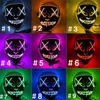 Maschere per feste illuminate a LED di Halloween The Purge Election Year Grande maschera divertente Festival Forniture per costumi cosplay Glow In Dark309v