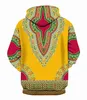 Bazin Riche Men African Dashiki Hoodie Traditionell 3D -mönster Pullover Women Hiphop African Clothes Colorful Ethnic Sweatshirt7913705