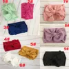 Stor passform alla baby bow flickor pannband 7 tum stor bowknot headwrap barn båge för hår bomull brett huvud turban spädbarn nyfödda pannband