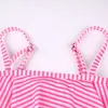 Girls 2piece Blue Pink Swimsuit Suit for Girl039S Color Tritching Print اثنين