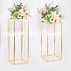 Najnowsze (brak kwiatów, w tym) Złoto Plating Display Stand Stand Wedding Decoration Stand Decor0576