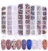 Na053 1 Box 1440 SZTUK Rozmiar Mieszany Nail Art Dżetów Kryształ Diament Legalback Okulary Cekiny Charms Partition Red Blue AB Dhinestones