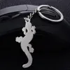 10pcs Gecko Keychain Fashion Casual Animal Key Chains Ring Holder Creative Metal Car Keyfobs Souvenir Promotional Gifts