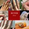 Cluster Rings 4 Pcs/set Crystal Zircon Gold Ring Set Vintage Bohemian Women Engagement Party Jewelry Wholesale