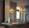 New Nordic industrial chandelier single head modern minimalist cafe bar restaurant personality wrought iron lampshade lighting