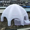 Carpa para eventos personalizada de 8 patas completamente blanca, carpa inflable con cúpula de araña, estación de reunión con puertas con cremallera extraíbles para 255z