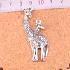 32pcs чары жирафа оленя антикварные серебристые подвески изготовления тибетских ювелирных изделий ручной работы ручной работы 54*22 мм