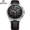 Megir Mens Watches Top Luxury Brand Male Clocks Military Army Man Sport Clock Leather Strap Business Quartz Men handledsklocka 10108388256