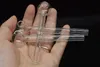 10 cm mini verre émoussé tuyau de brûleur à mazout clair tube de verre droit tuyau d'huile d'ongle pour l'eau bong