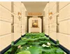 feuille de lotus étage 3D 3d papier peint peinture au sol