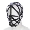Uprzęże miękka sztuczna skórzana niewoli maska ​​w klatce maska ​​fetysz opaski #r52