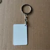 Sublimación de aluminio en blanco en forma de corazón Hueso llaveros redondos Impresión de transferencia en caliente diy espacios en blanco personalizados llavero consumibles