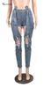 Neue Plus Größe 2XL Zerrissene Jeans Frauen Unregelmäßige Ripped Loch Denim Jeans Frauen Hohe Taille Hosen Overalls Weibliche Zerrissene Hosen