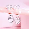 925 STERLING Silver Hearts Brincho de pendente Caixa original para brincos de cadeado em forma de coração Mulheres Jóias de luxo Jóias de brinco