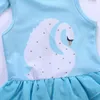 Baby Meisjes Badmode Swan Pasgeboren Badpak One Stukje Jarretel Kids Kleding Bikini Zomer Mode Zwemmen Kostuums Gratis Verzending DHW2466