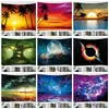 Vägghängande tapet 150 * 130cm Polyester Bohemian Tapestries Scenery Mönster Blankett Strandhanddukar Träd Sunset Sjal Heminredning GGA3249-7