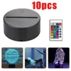 3D Night LED Light Lamp Base, LED 3D Illusion Night Lights, 7 colori che cambiano per camera da letto camera dei bambini living shop cafe office