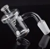 5mm Clear Bottom Quartz Banger med glas UFO Carb Cap Terp Pearl 10mm 14mm 18mm Flat Top Quartz Banger Nails för DAB Rigs