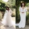 Plus Size Mermaid 2020 Abiti da sposa con strascico staccabile Illusion Neck Appliqued in pizzo Abiti da sposa lunghi Abito da sposa vestido de novia