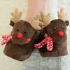 Designer-por cartoon fêmea caseira sapatos animais chinelos mulher homens casais deer pantuflas christmas pantufas quente