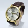 Dropshipping skórzany pasek kwarcowy męski designerski zegarek 40mm złota obudowa luksusowe auto data analogowe męskie zegarki prezenty dla męskiego zegarka