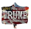 Cape Plüsch Fleece Weiche Trump 2020 Kapuzendecken Erwachsene 3D-Druck Mantel Sherpa Winter Pucken Bettwäsche Quilt TV Nickerchen Wraps Schal AZYQ6837