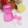 New Arrival Portable Contact Lens Case Container Travel Kit Set Storage Holder Mirror Box fast shipping F1771