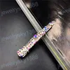 Kolorowe Kryształ Rhinestone List Włosów Klipy Lady Wedding Party Włosy Pins Moda Dziewczyna List Barrettes Kobieta Przystąpienie Do Włosów