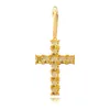 Stud Cross -oorbellen voor mannen vrouwen bengelen drop hoop cz iced diamant 18k gouden vergulde kruisontwerpers oordingen hiphop sieraden312r