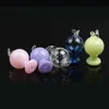 25mm Colorful Glass Cap Dual Ring For Hookahs Quartz Nail Water Pipes
