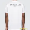 2020SS NY ALYX TEE 1017 ALYX 9SM Classic T-shirt 1: 1 bästa kvalitetsversion Svartvit Casual T-shirts Män Kvinnor Toppar Cy200514