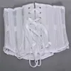 باختصار الجذع 24 ولبية الصلب صلب المشكل مبطن شبكة الخصر المدرب الجسم المخصر Underbust النساء التخسيس الحزام الأسود الأبيض XS-3XL