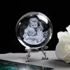 Spersonalizowana szklana rama fotograficzna Niestandardowy kryształowy glob grawerowany grawerowany ślubny pamiątka rama fotograficzna