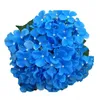 Hydrangea Flor Head Artificial Flores Silk Hydrangea para Festival Decoração Comercial Decoração Casamento Corredor Flor Buquê