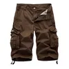 Shorts masculinos masculinos de carga DHGATE Solid Cores Casual With Pockets Athletic Short Male Outdoor Beach Board