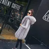 Faux Fur Coat Winter Women Casual Z Kapturem Ciepłe Slim Bez Rękawów Faux Fur Kamizelka Gruba Kurtka Płaszcz Kobiety Casaco Feminino zbiorniki