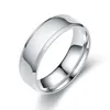 3 Colors 316L Stainless Steel Unisex Polished Blank Rings 6mm Tatanium Steel Personalized Jewelry Gifts for Men and Women Wholesale